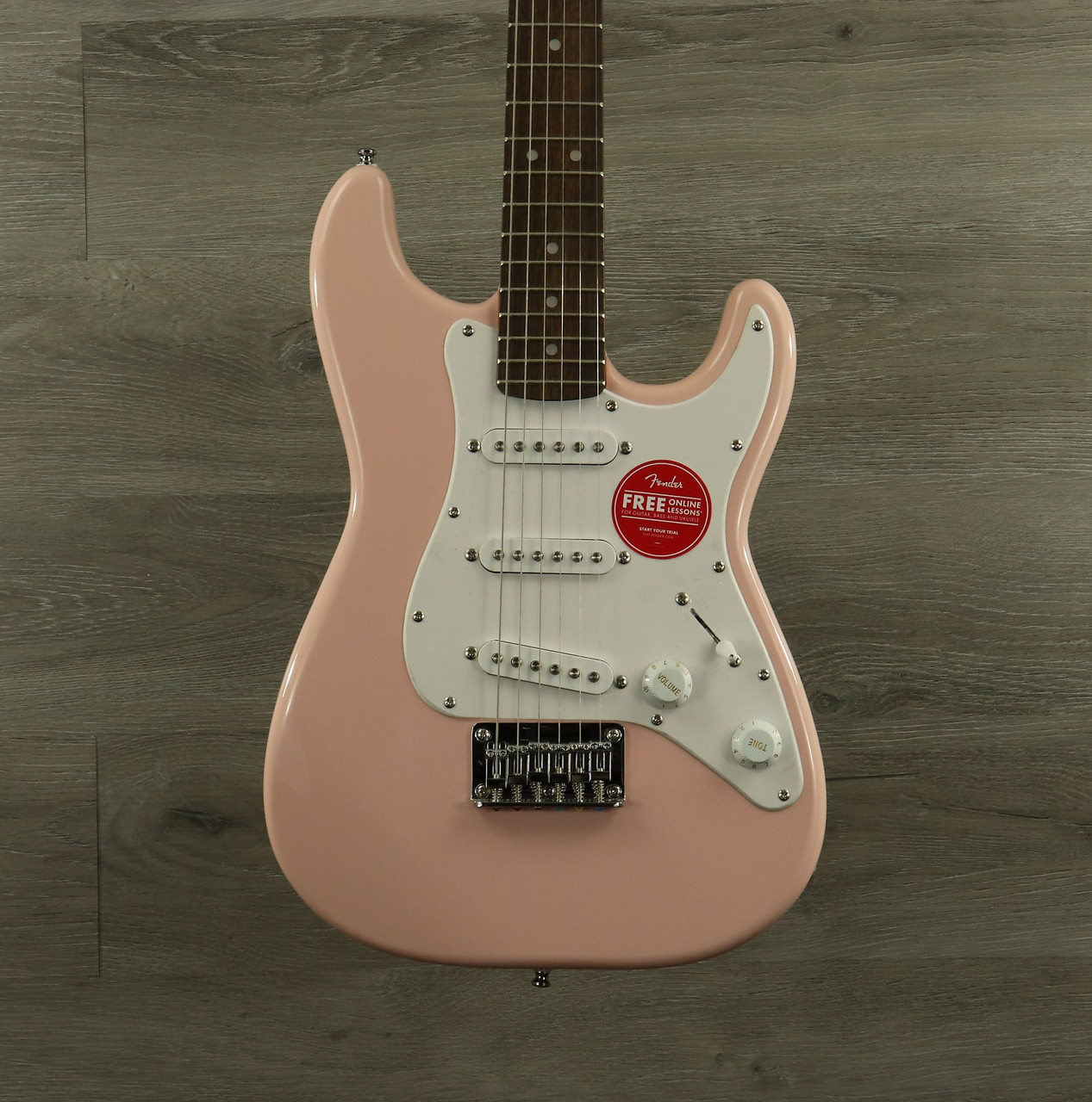 Squier Mini Stratocaster with Laurel Fretboard Shell Pink - K&S