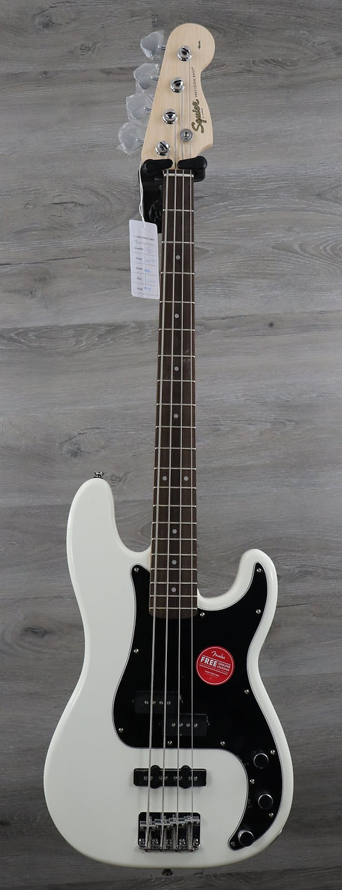 Squier 037-0500-505 Affinity Series Precision Bass PJ with Indian Laurel  Fretboard Olympic White