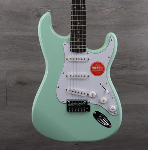 Squier FSR Affinity Series Stratocaster Laurel Fretboard White Pickgaurd Surf Green