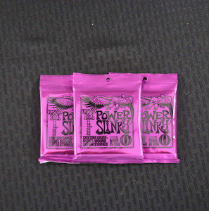 Ernie Ball 2220 Power Slinky Nickel Electric Guitar Strings (11-48) Silver