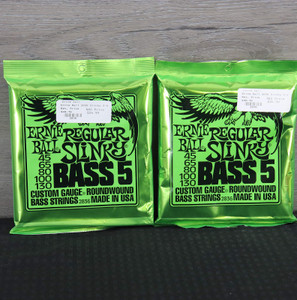 Ernie Ball 2836 Regular Slinky 5-String Nickel Wound Electric Bass Strings (45-130) Silver