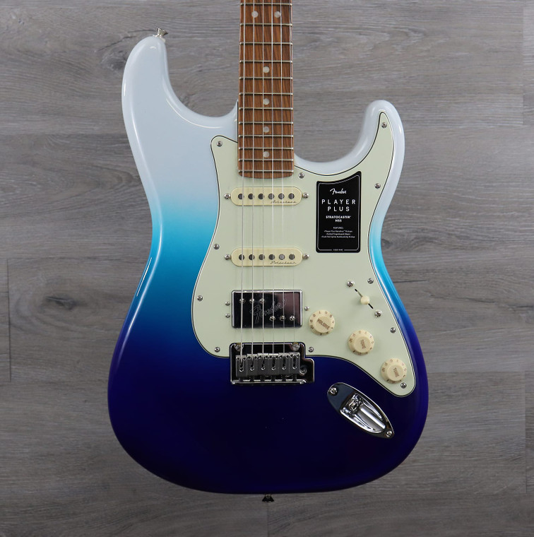 Fender Player Plus Stratocaster® HSS, Pau Ferro Fingerboard, Belair Blue Belair Blue