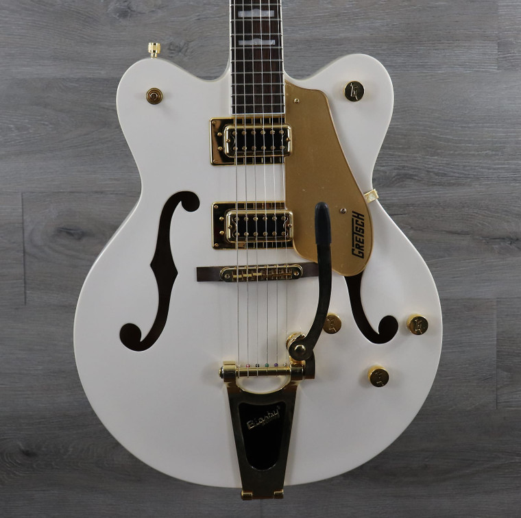 Gretsch G5422TG  Electromatic Double Cutaway Hollow Body with Bigsby, Gold Hardware Snow Crest White