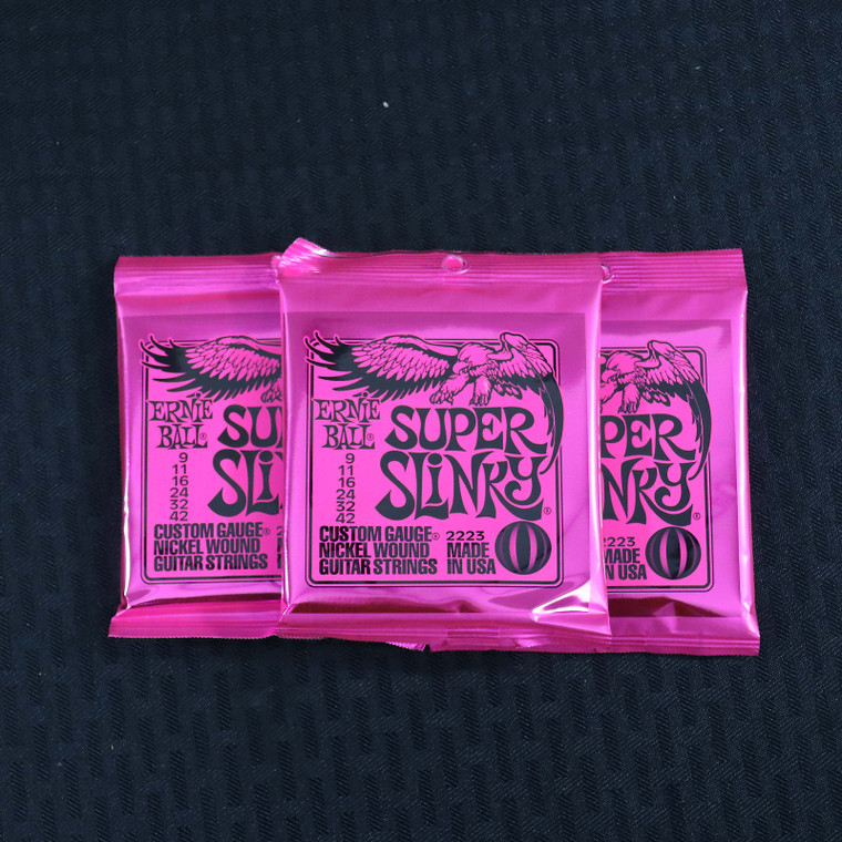 Ernie Ball 2223 Super Slinky Nickel Electric Guitar Strings (9-42) Silver