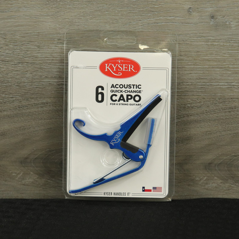 Kyser KG6U Quick Change 6-String Acoustic Guitar Capo Blue