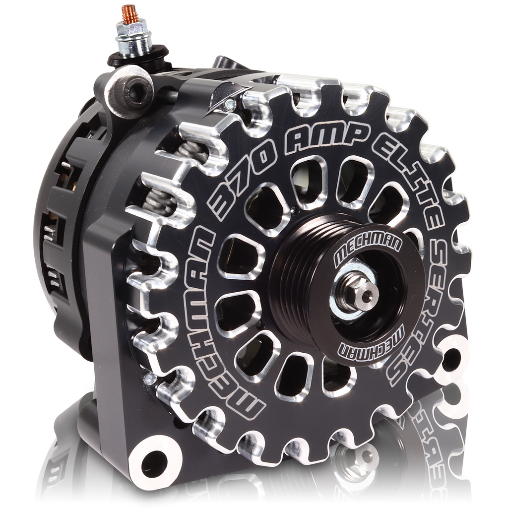 High output 370 Amp Black Billet  Alternator for 14-18 GM Silverado Sierra Suburban Tahoe Escalade