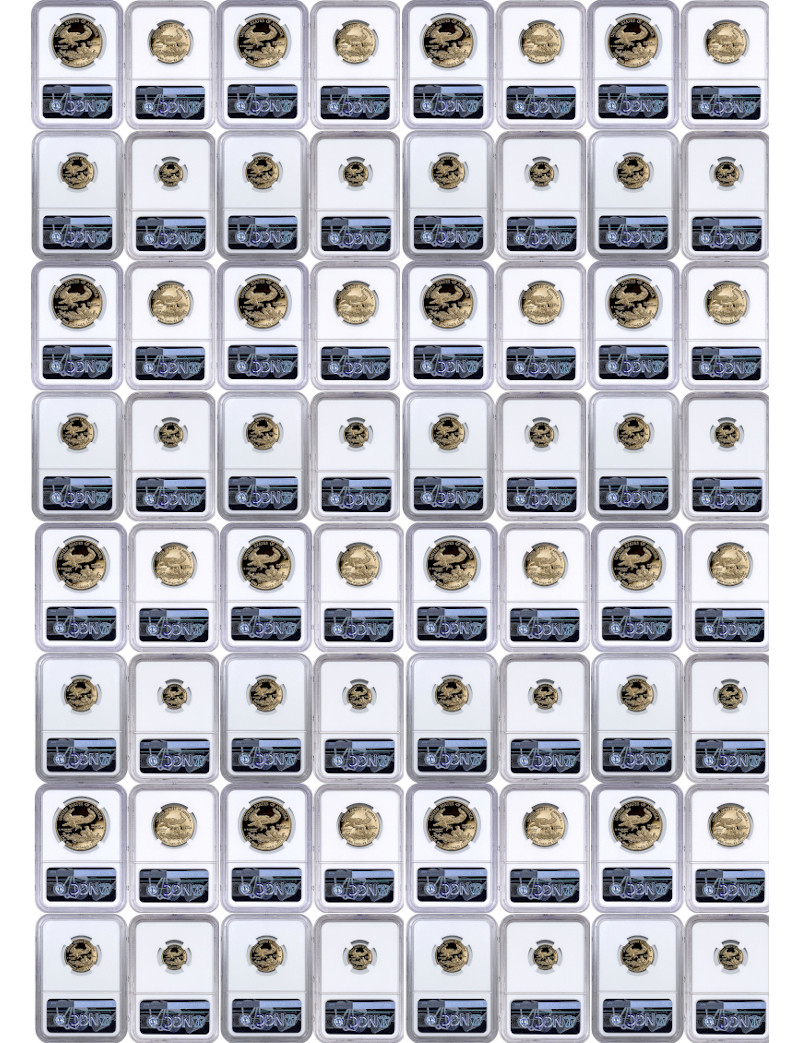 1986-2025 American Gold Eagles Complete Date Run NGC PF70 Set of