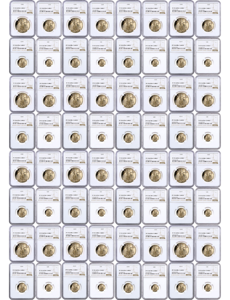 1986-2025 American Gold Eagles Complete Date Run NGC PF70 Set of