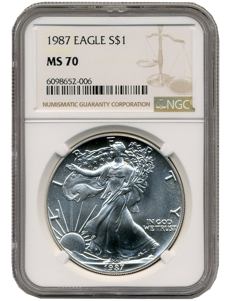 1987 American Silver Eagle NGC MS70 | LCR Coin