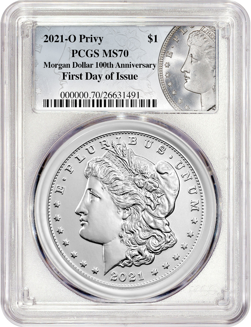 2021-O Morgan Dollar New Orleans Privy Mark FDI PCGS MS70 | LCR Coin