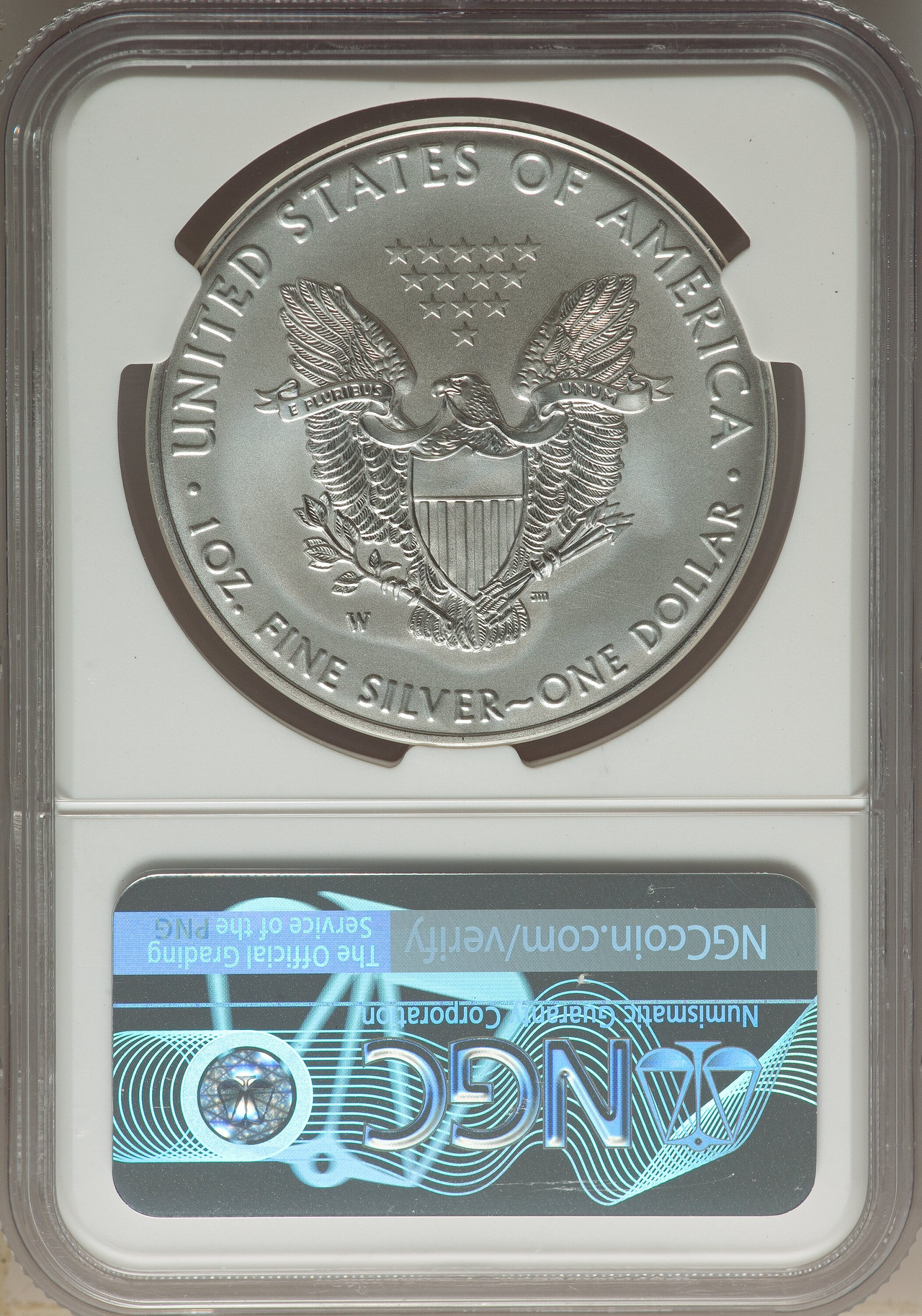 2016-W S$1 Silver Eagle Burnished Lettered Edge 30th Anniversary