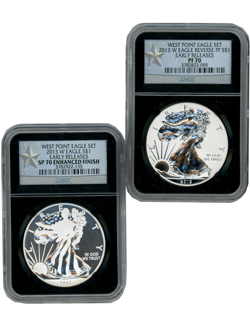 2013-W Silver Eagle West Point Set Early Releases NGC Reverse