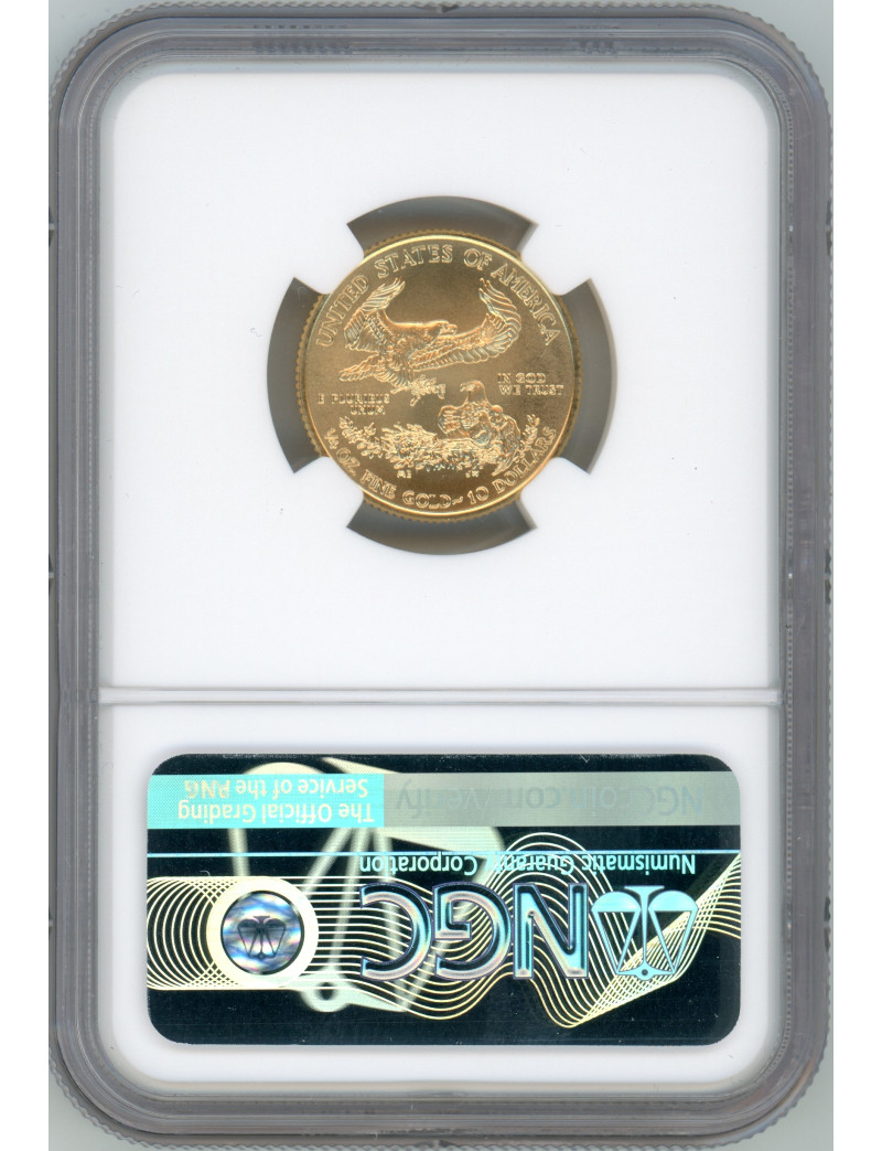2019 $10 Quarter Ounce Gold Eagle NGC MS70 Don Everhart Signed