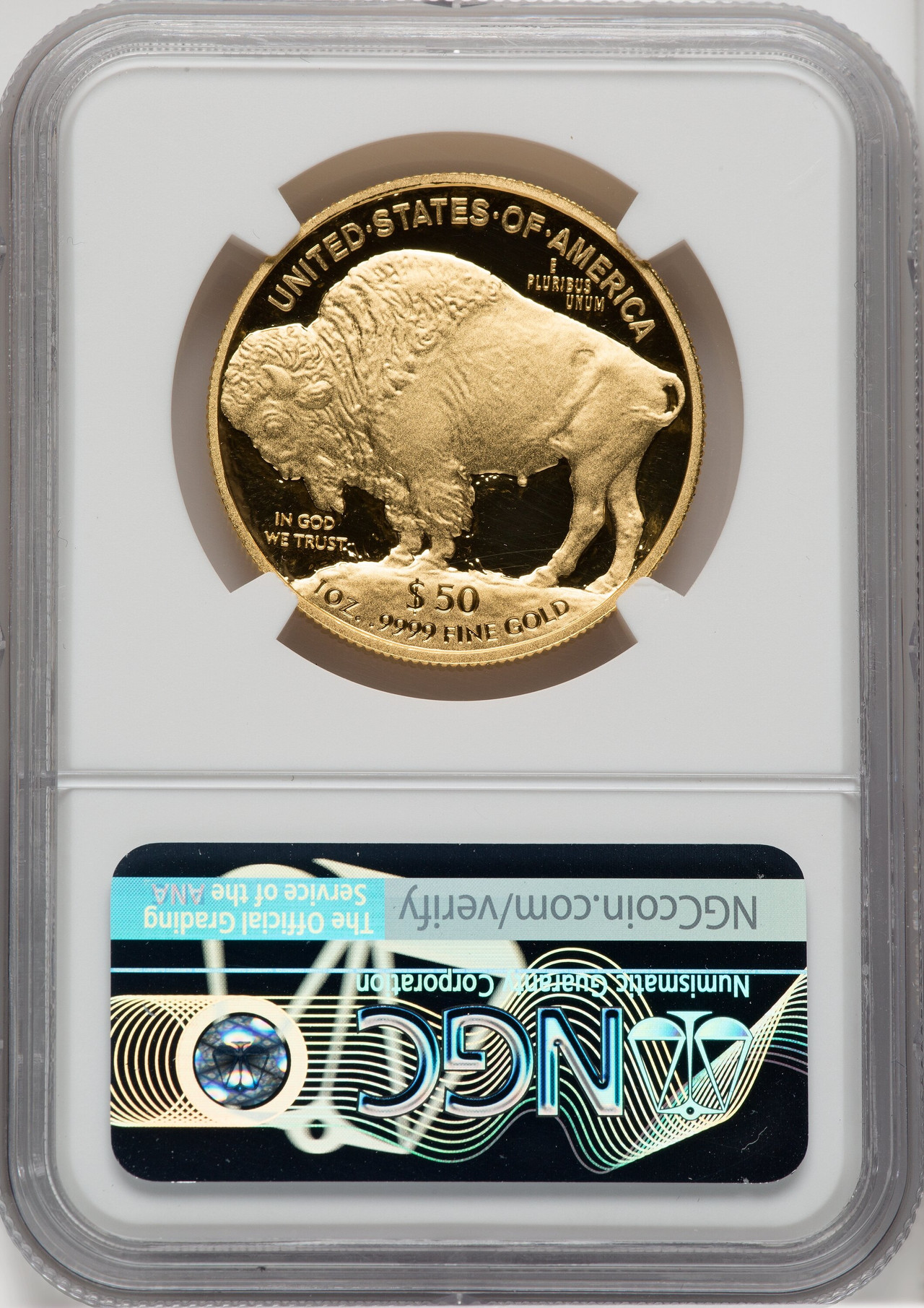 2008-W $50 One-Ounce Gold Buffalo NGC PF70 Mercanti | LCR Coin