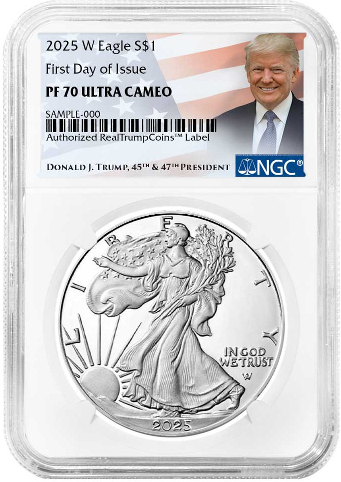 2025-W Silver Eagle NGC PF70 Ultra Cameo Trump | LCR Coin