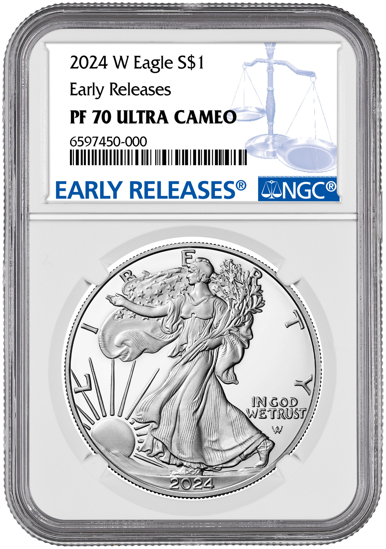 2024-W Silver Eagle Early Releases NGC PF70 Ultra Cameo | LCR Coin