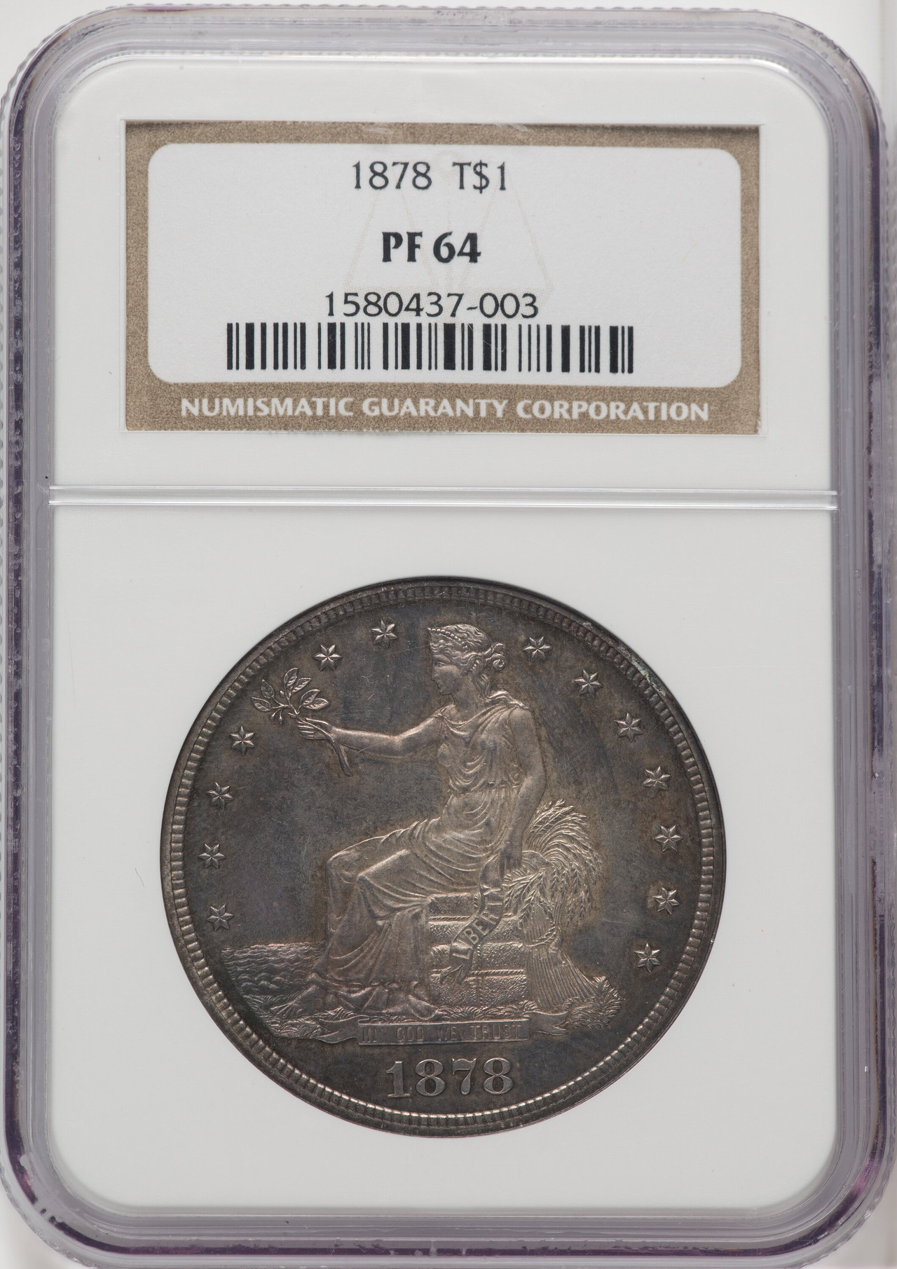 1878 T$1 Proof Trade Dollar NGC PR64 - LCR Coin