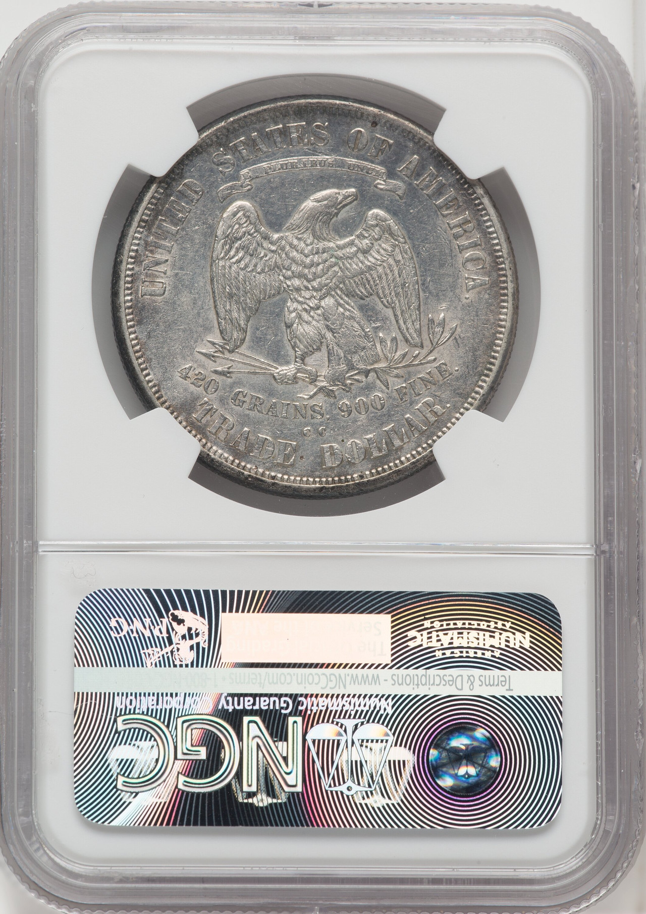 1873-CC T$1 Trade Dollar NGC AU53 - LCR Coin