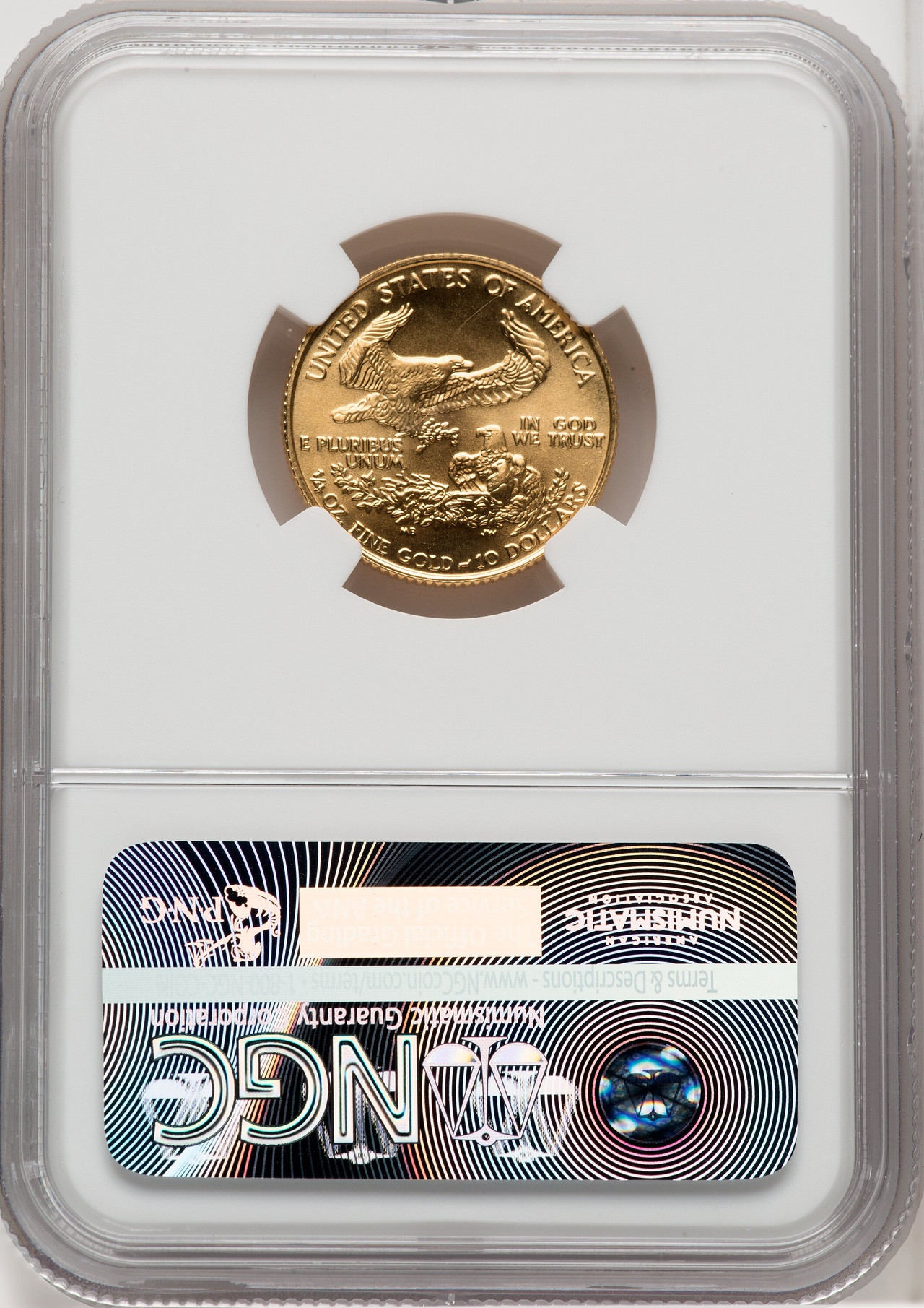 1988 $10 Quarter-Ounce Gold Eagle Brown Label NGC MS70 - LCR Coin