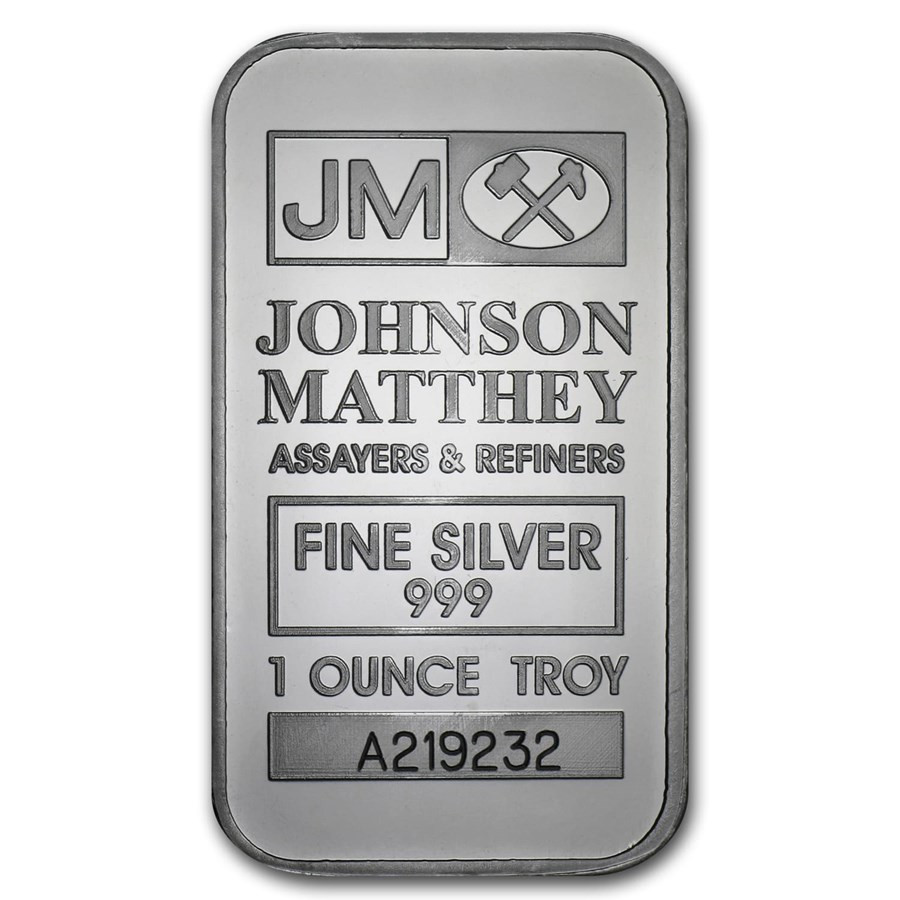 1 oz Silver Bar Johnson Matthey | LCR Coin