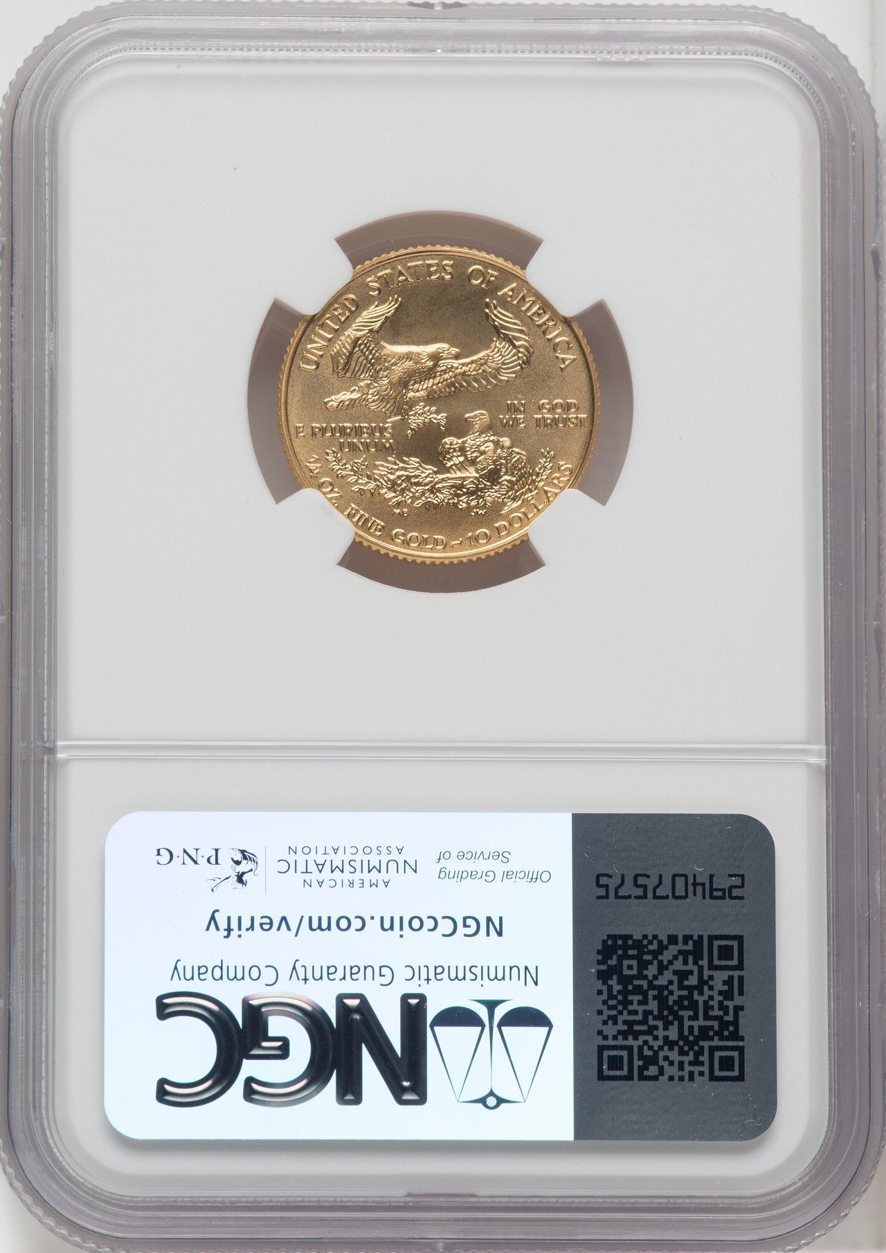 1997 $10 Quarter-Ounce Gold Eagle Brown Label NGC MS70 - LCR Coin