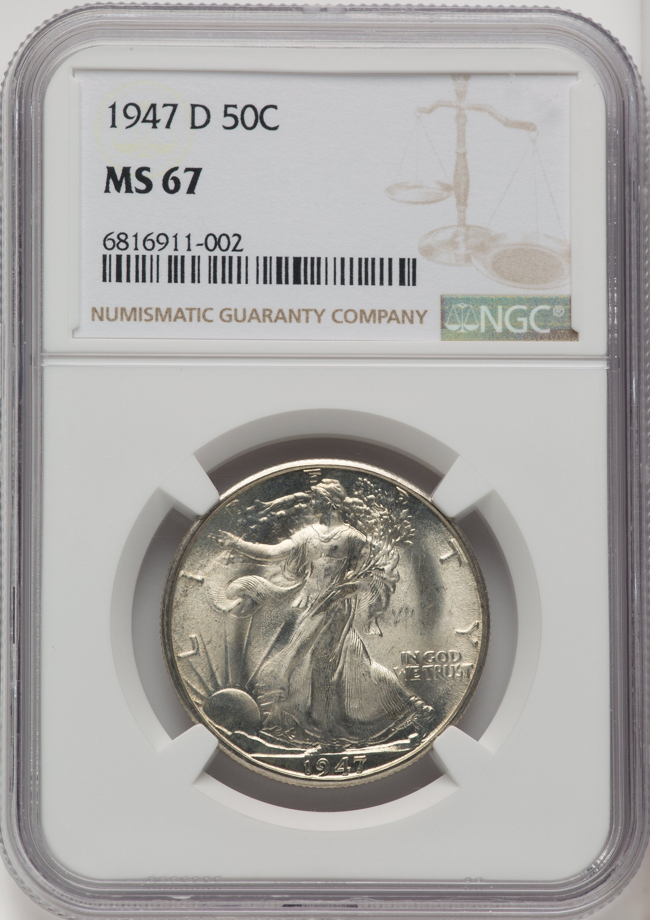 1947-D 50C Walking Liberty Half Dollar NGC MS67 (772369011) - LCR Coin