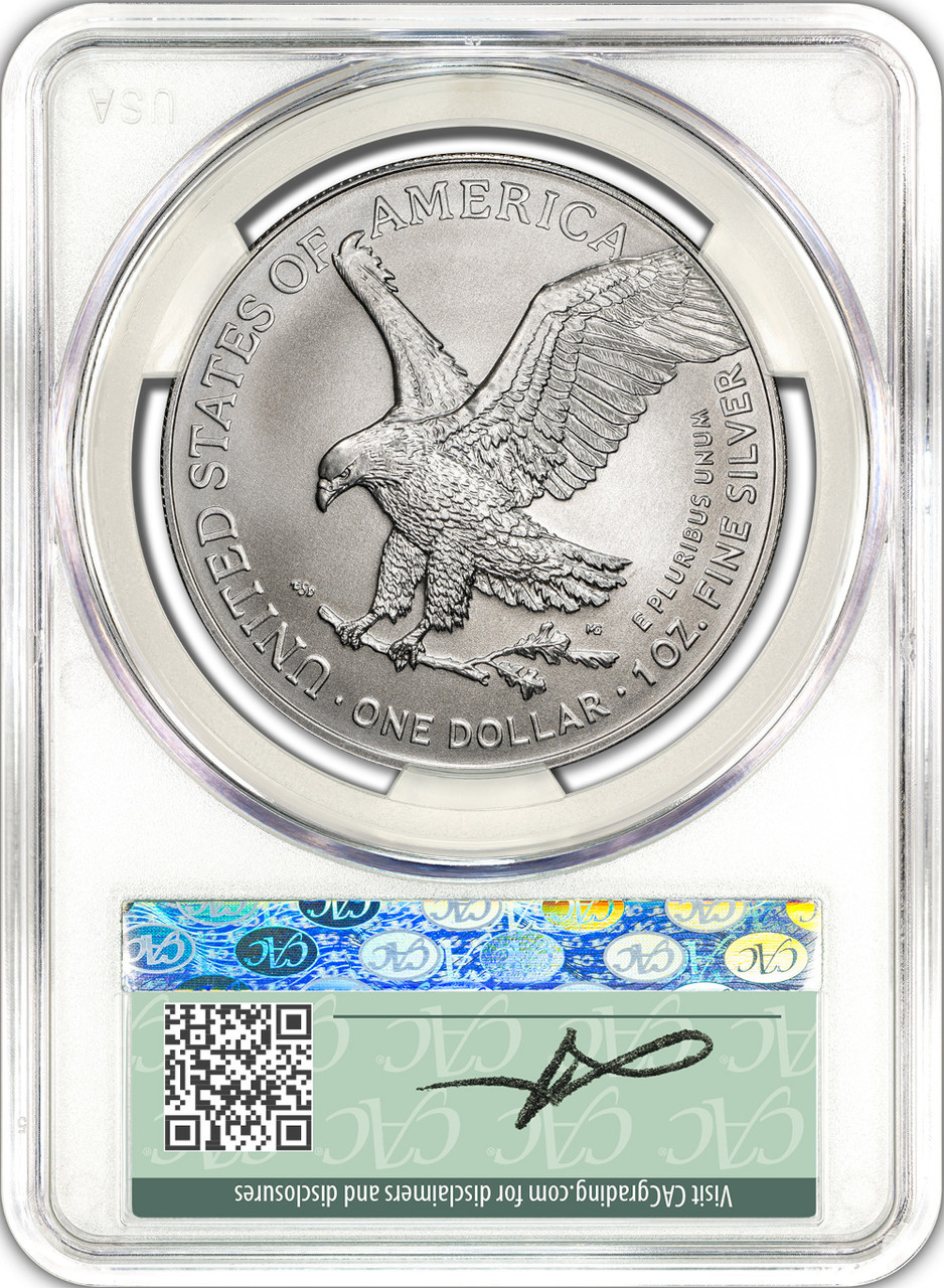 2025 American Silver Eagle First Delivery CAC MS70 Founders Label