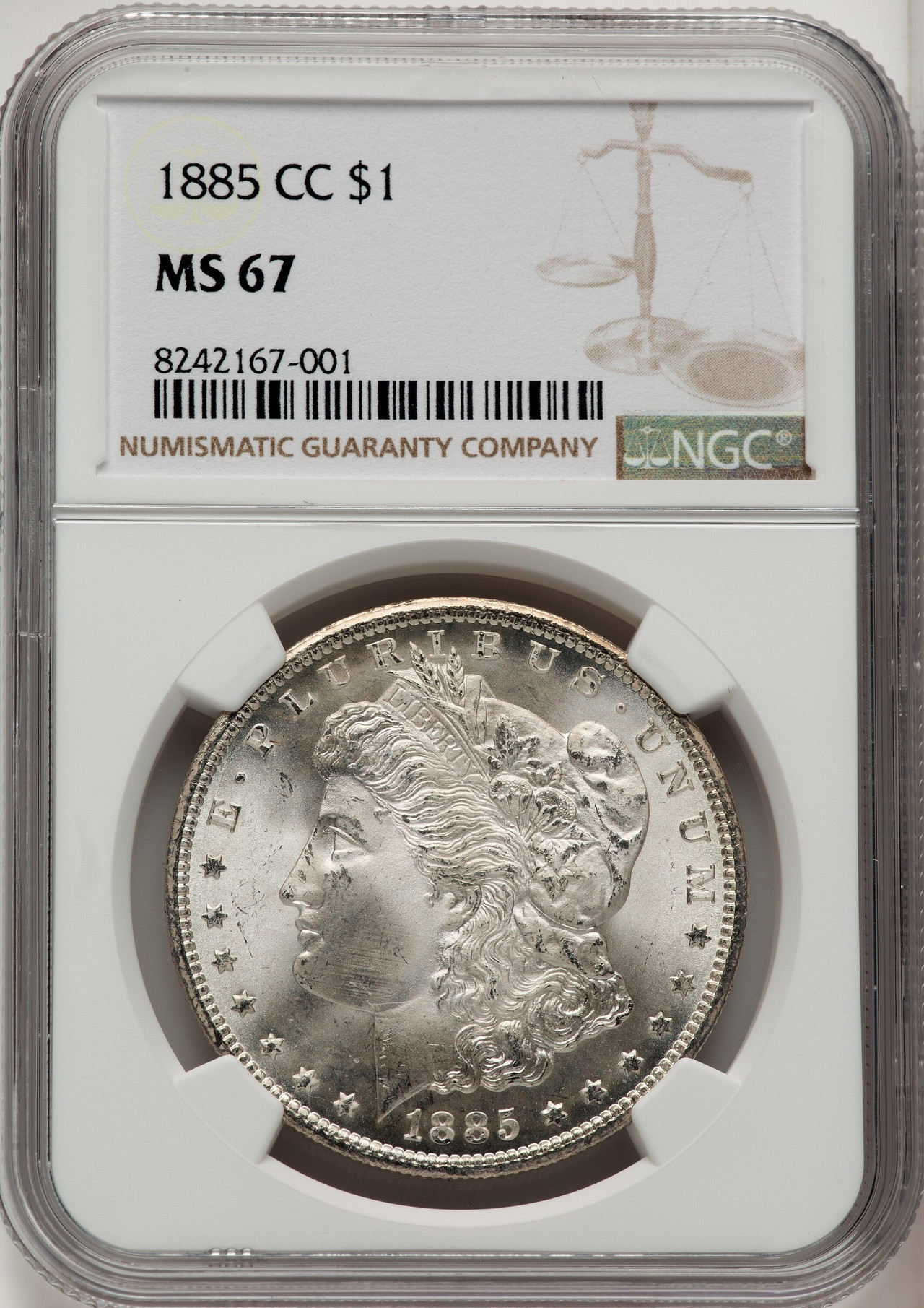 1885-CC Morgan Dollar NGC MS67 - LCR Coin