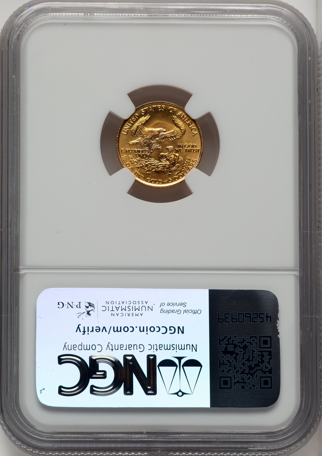 1986 $5 Tenth-Ounce Gold Eagle Saint Gaudens Label NGC MS70 - LCR Coin