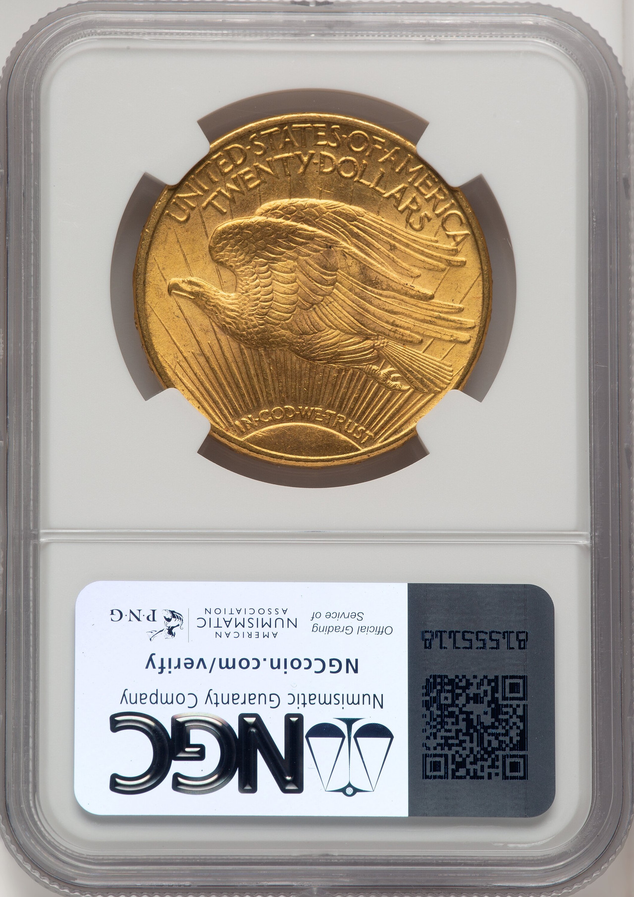 1915-S $20 Brown Label Saint-Gaudens Double Eagle NGC MS66 - LCR Coin