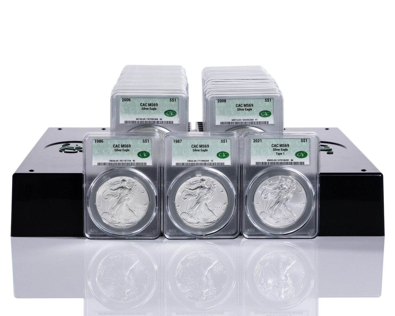 1986-2025 American Silver Eagle 41-pc Set CAC MS69 | LCR Coin