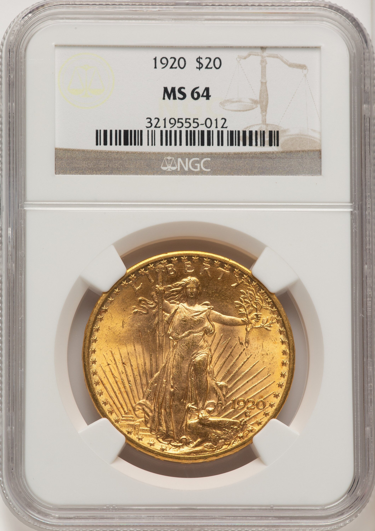 1920 $20 Saint-Gaudens Double Eagle NGC MS64 (520645004) - LCR Coin