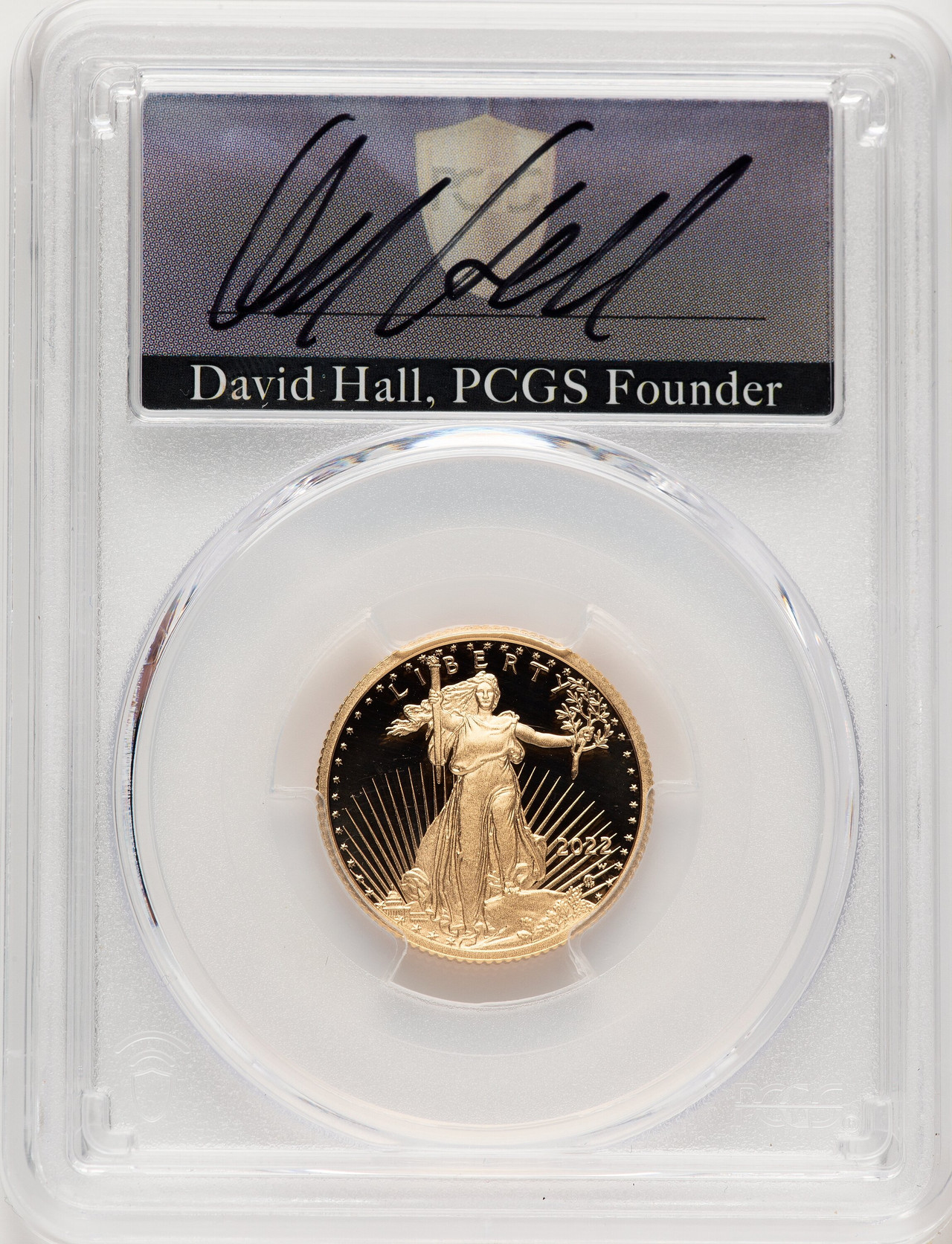 2022-W G$10 Quarter Ounce Gold Eagle Advanced Release David Hall