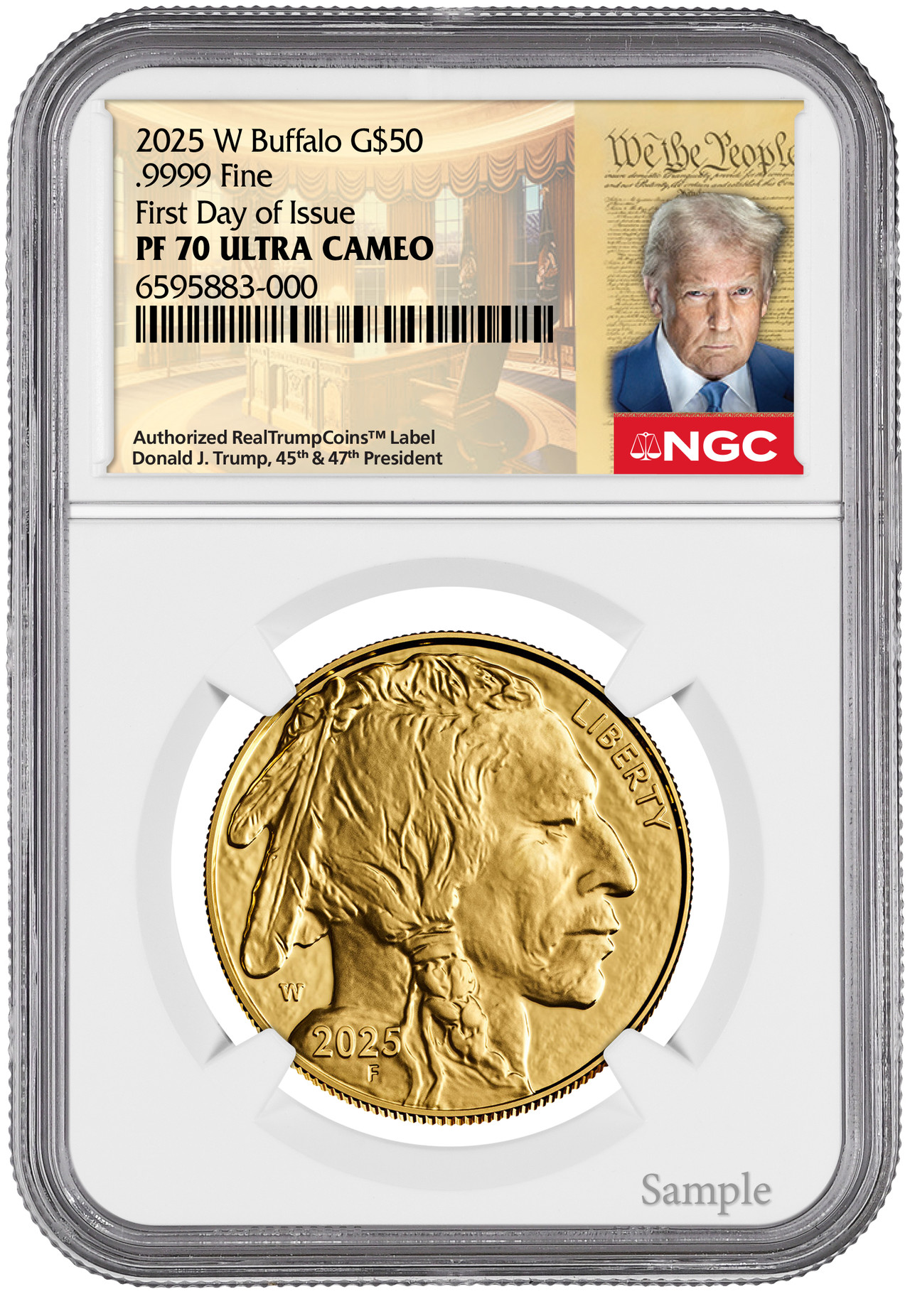 2025-W 1 oz Proof Gold Buffalo FDI NGC PF70 | LCR Coin