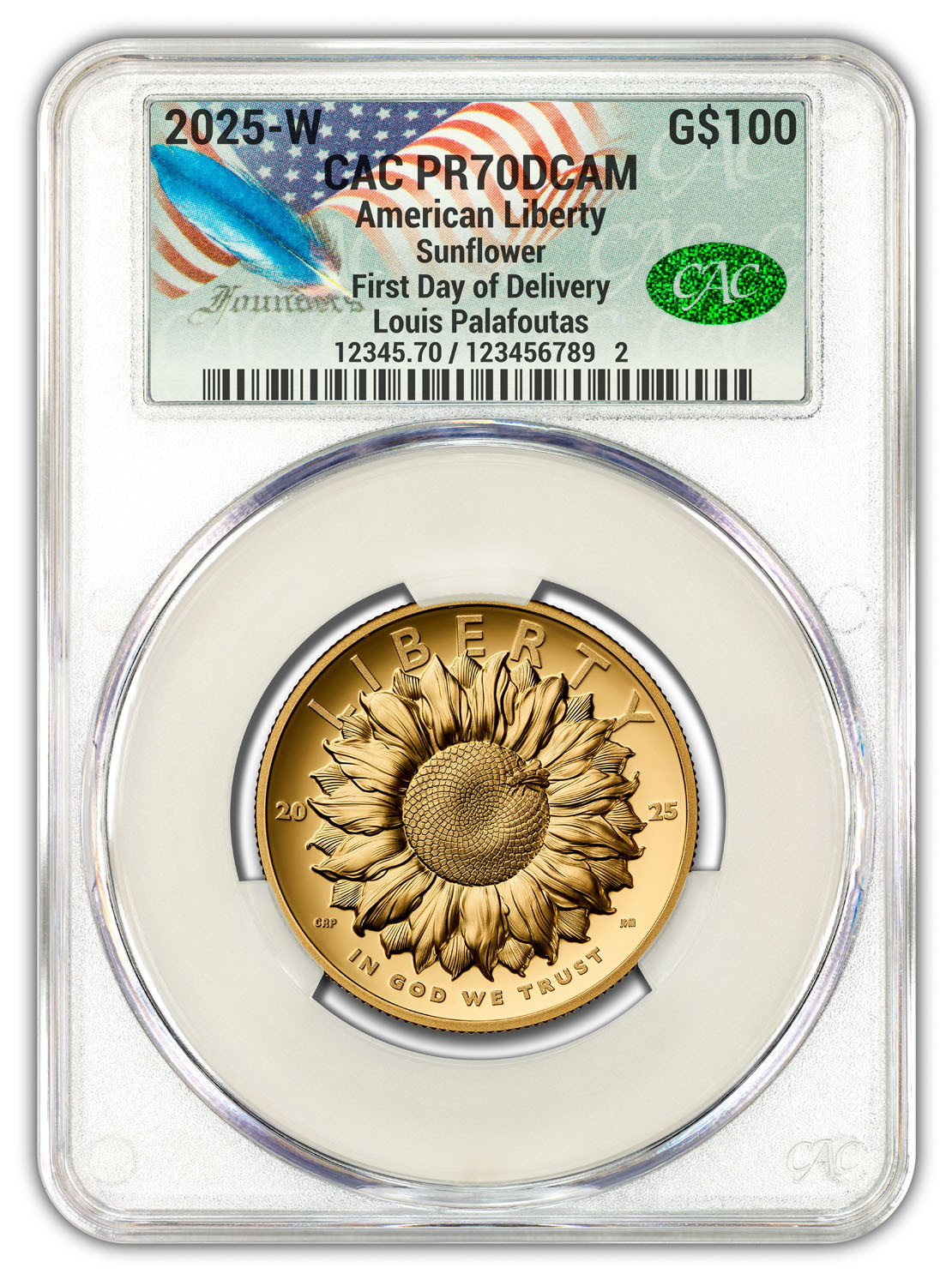 2025-W American Liberty Series Gold High Relief FDD CAC PF70