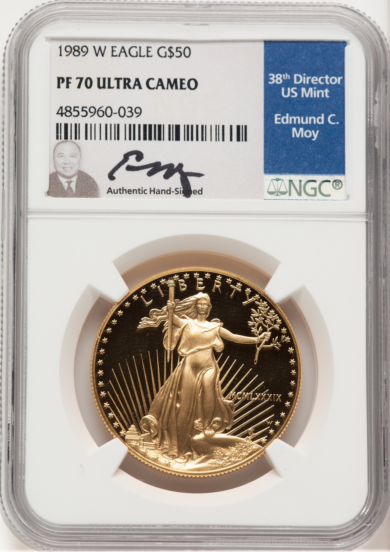 1989-W Proof Gold Eagle 1 oz NGC PF70 Ed Moy - LCR Coin