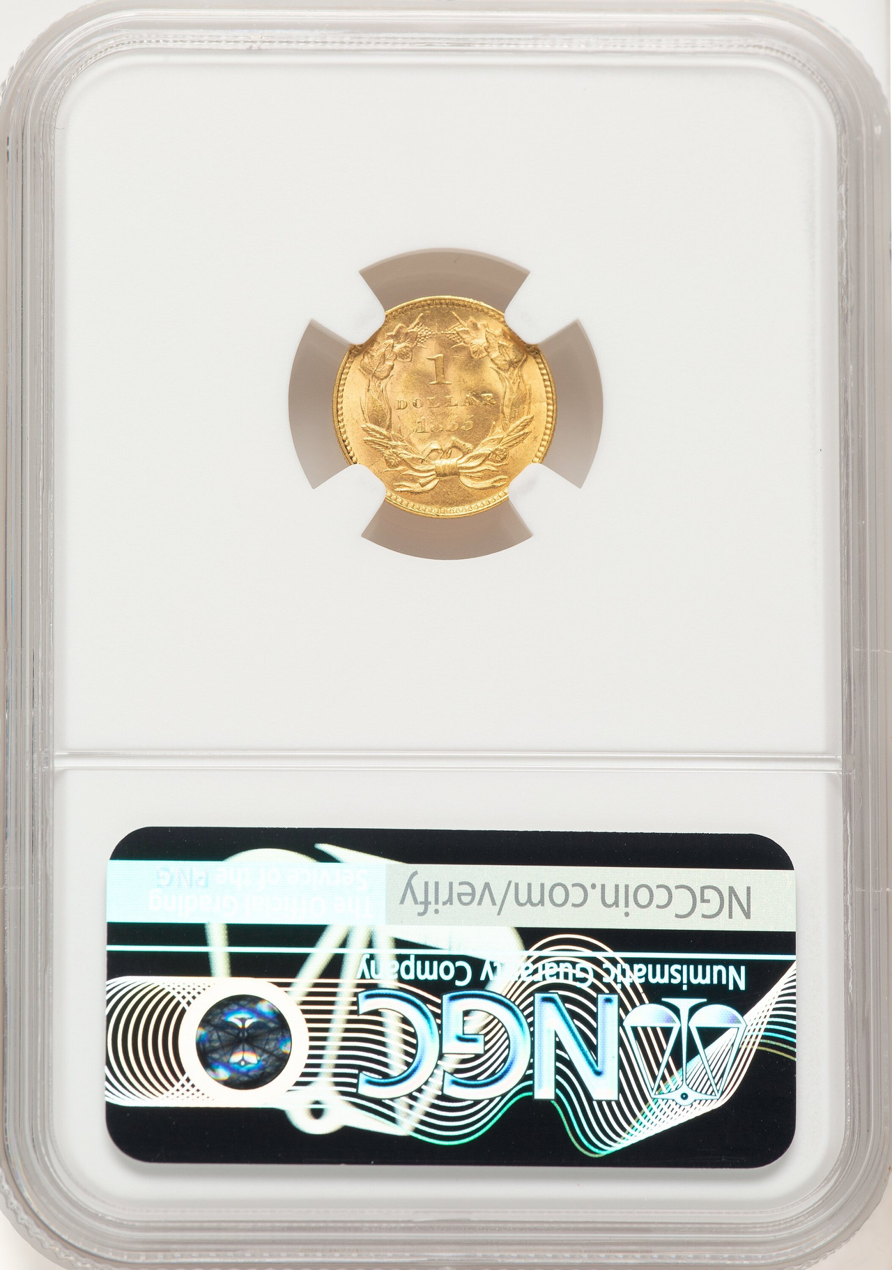 1855 G$1 Type Two Gold Dollar NGC MS64 (780269012) - LCR Coin