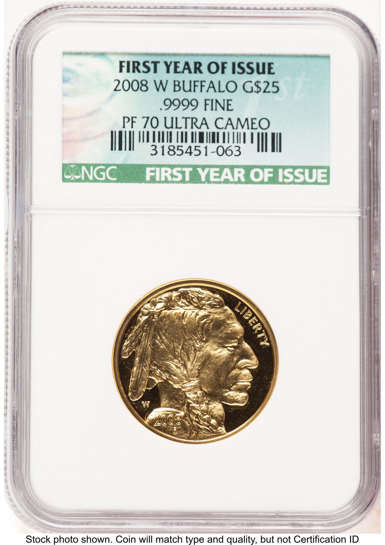 2008-W Proof Gold Buffalo 1/2 oz First Year of Issue NGC PF70