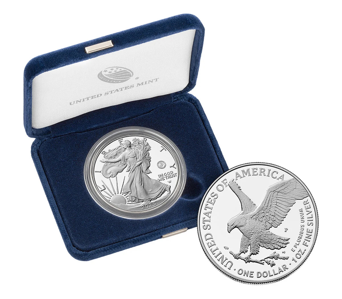 2025-P 250th Anniversary U.S. Marine Privy Silver Eagle w/Box