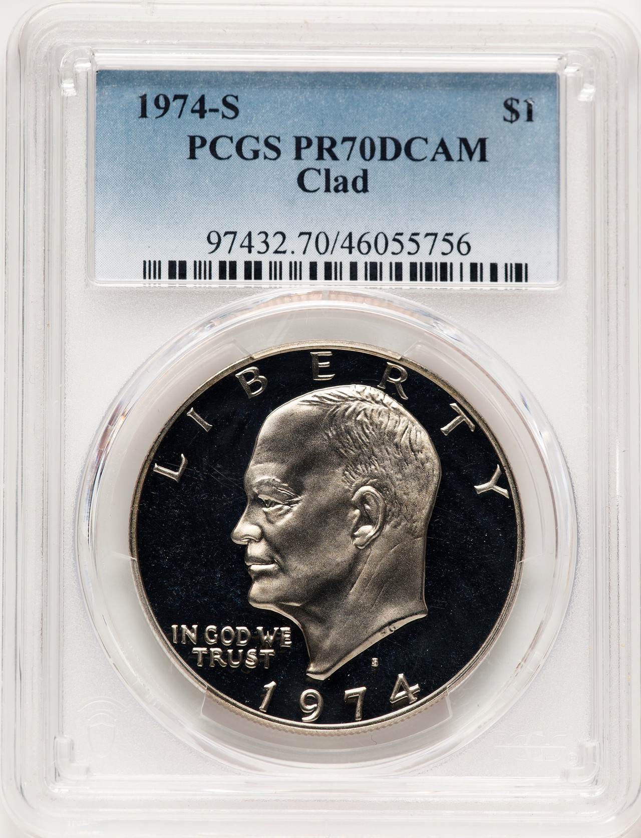 PCGS MS66 1974-S アイゼンハワー銀貨 $1 1974-S $1 CLAD Proof Eisenhower Dollar PCGS PR70 - LCR Coin