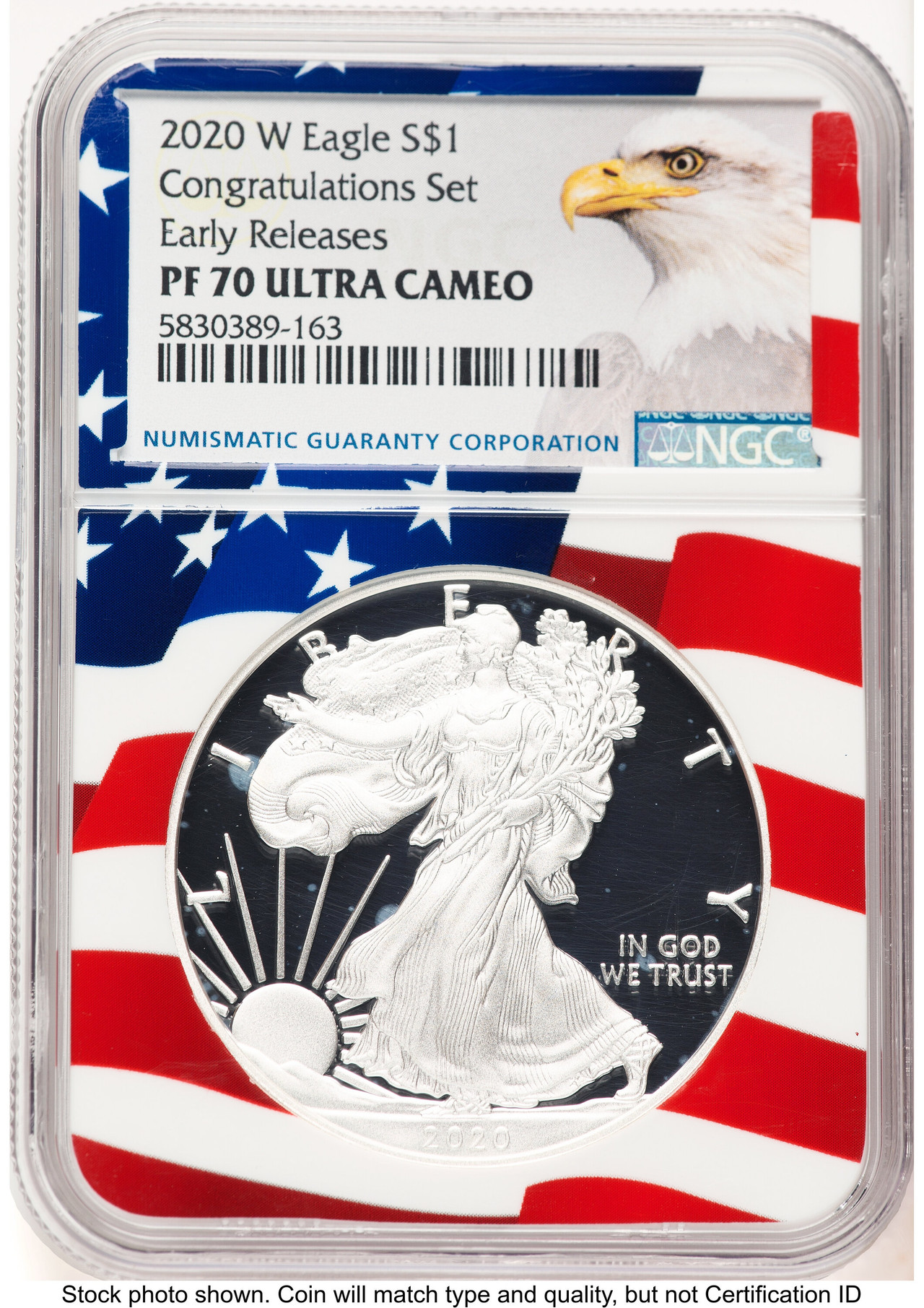 2020-W Proof Silver Eagle Congratulations Set 1 oz ER American