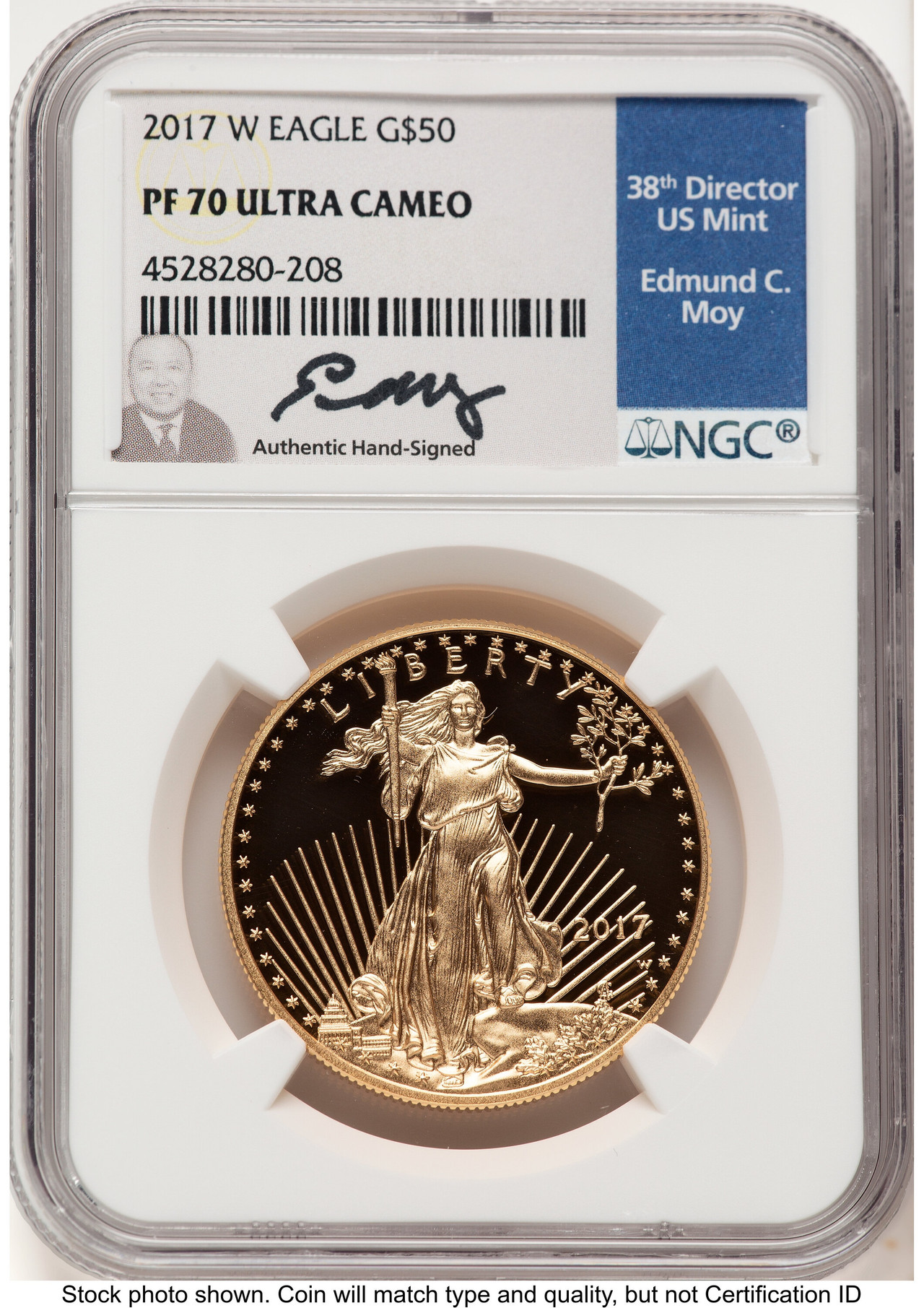 2017-W Proof Gold Eagle 1 oz NGC PF70 Ed Moy - LCR Coin