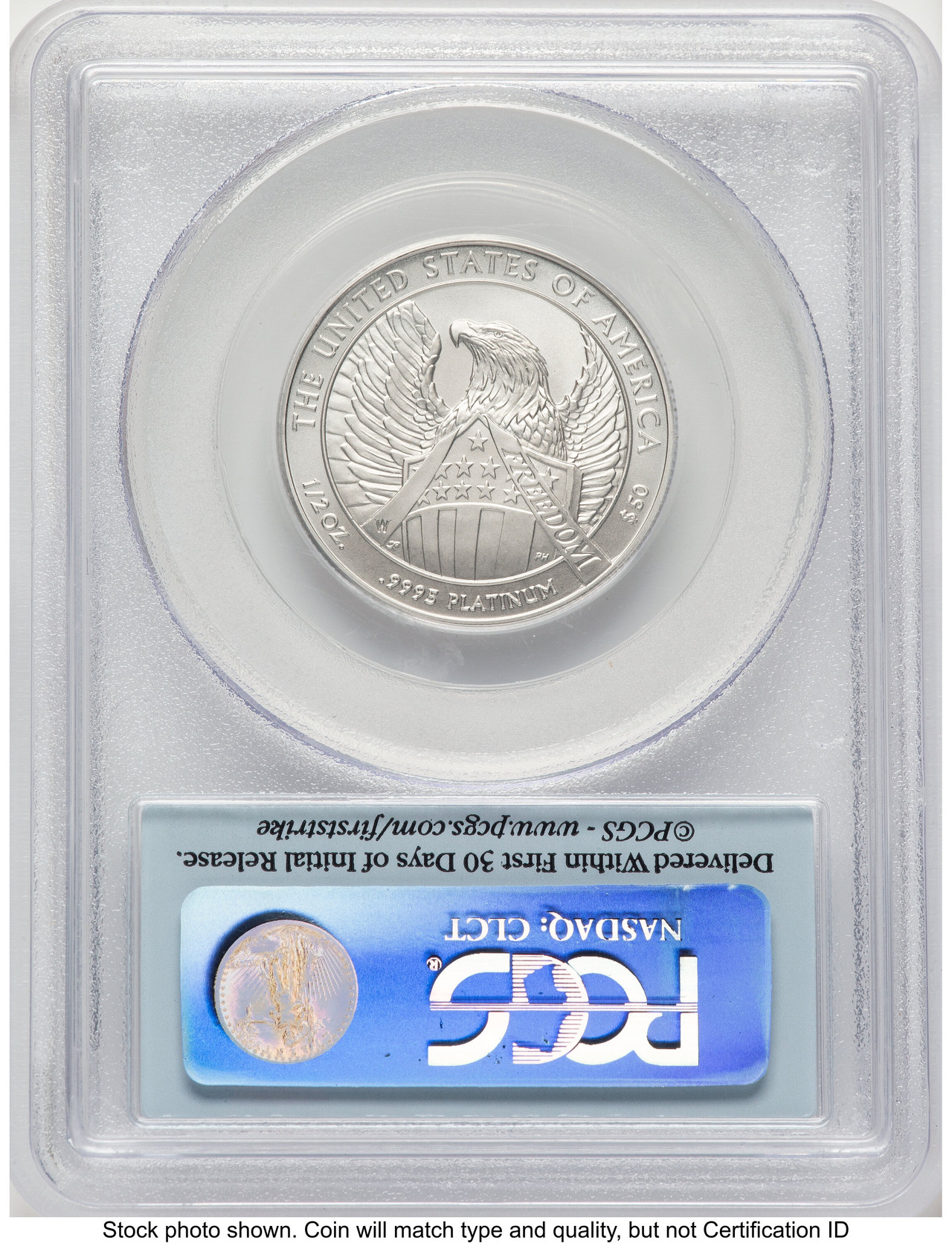 2007-W Burnished Platinum Eagle 1/2 oz FS Flag PCGS MS70 - LCR Coin