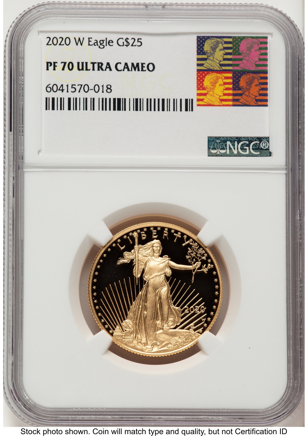 2020-W Proof Gold Eagle 1/2 oz Reagan Bust Art NGC PF70 - LCR Coin