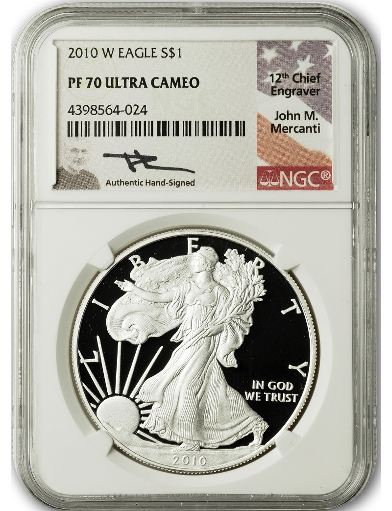 2010-W American Silver Eagle NGC PF70 UCAM Mercanti | LCR Coin