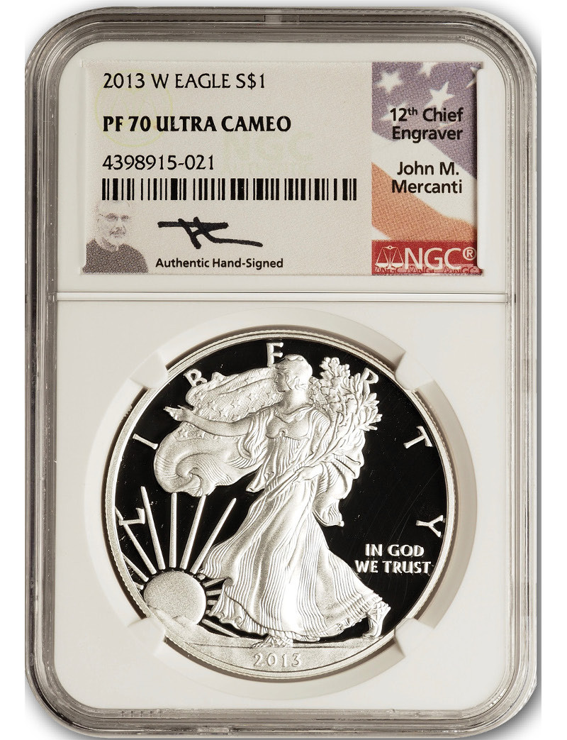 2013-W American Silver Eagle NGC PF70 UCAM Mercanti | LCR Coin