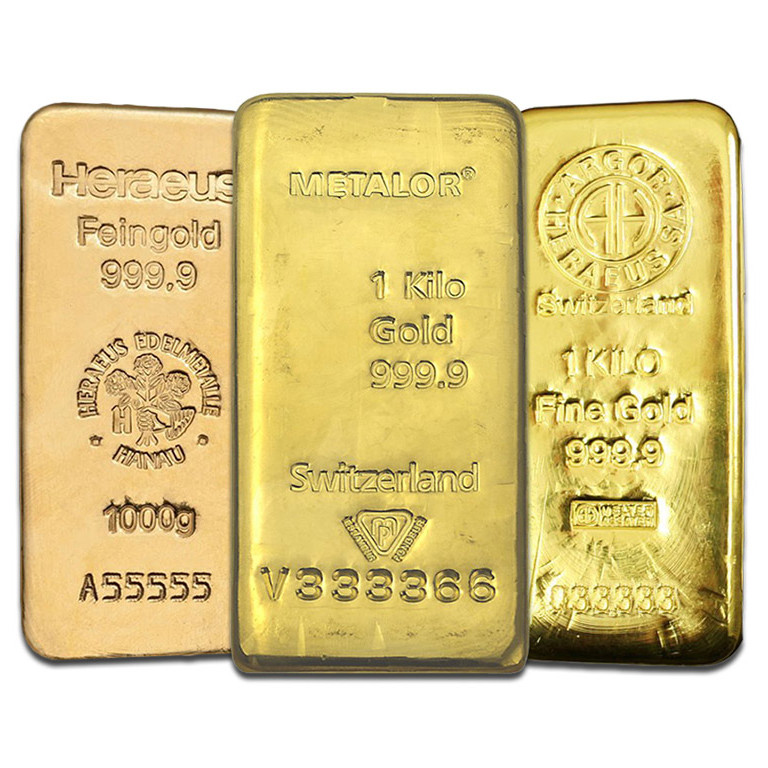 1 Kilo Gold Bar 32.15 oz .9999 Pure LBMA Good Delivery | LCR Coin