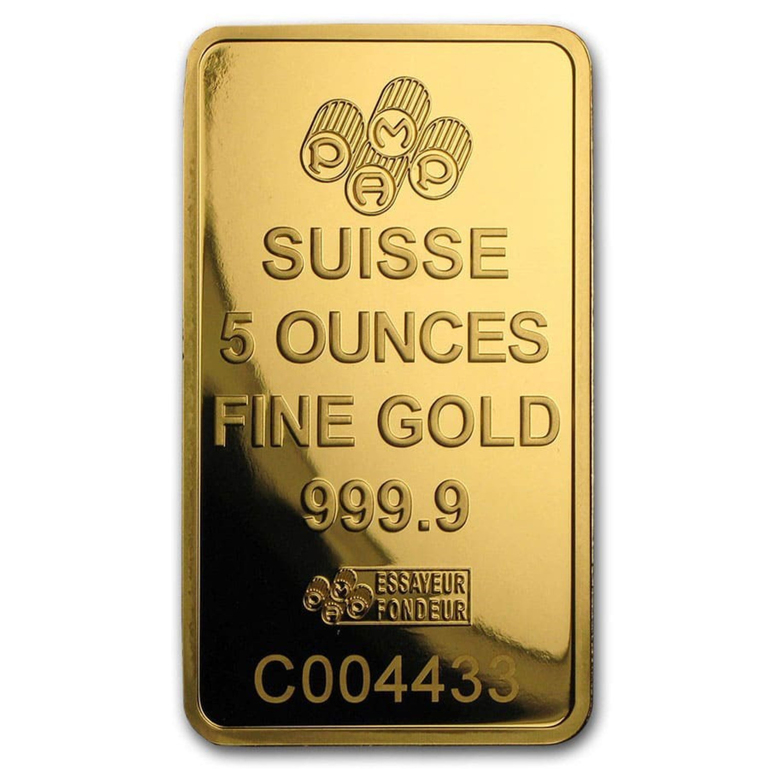 5 oz Gold Bar PAMP Suisse Lady Fortuna Veriscan® (w/Assay). Third Image