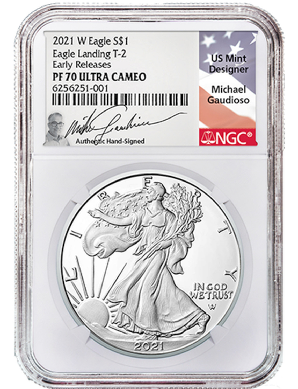 2021-W T-2 American Silver Eagle ER NGC PF70 Ultra Cameo Michael