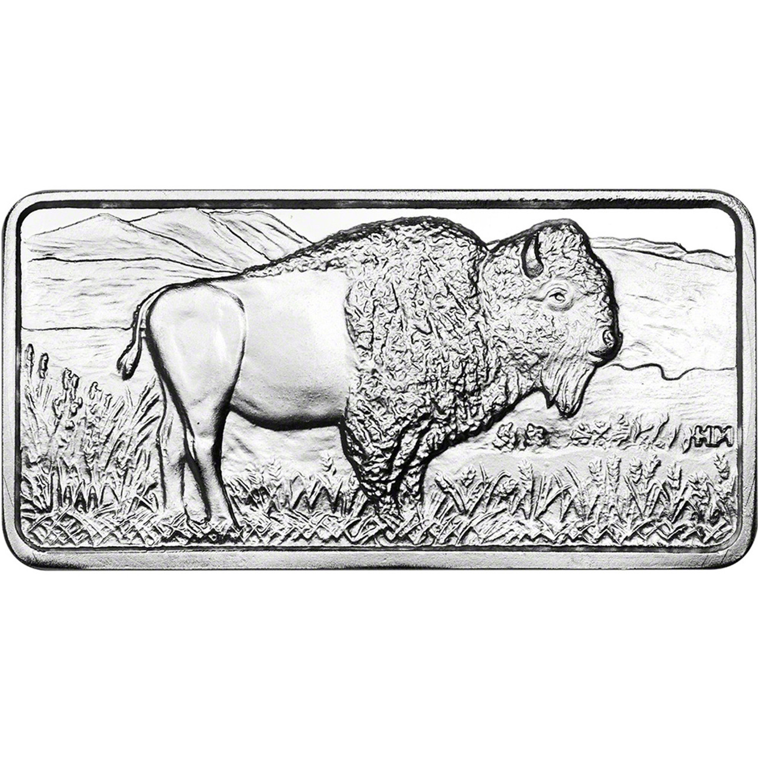 10 oz. Highland Mint Silver Bar .999 Fine Buffalo Design